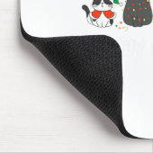 Tapis De Souris Meowy Catmas Cute Kitten Santa Hat Noël (Coin)