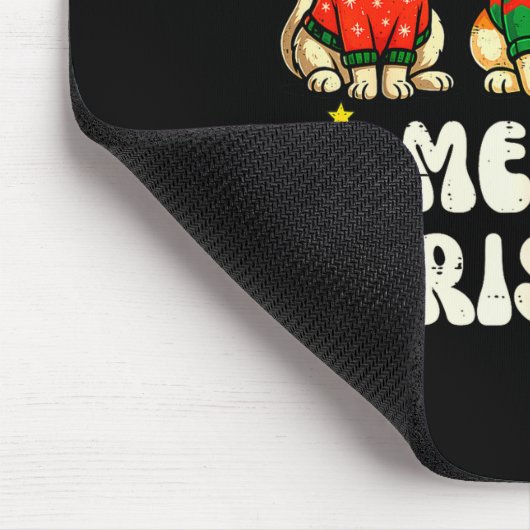 Tapis De Souris Meowy Christmas Funny Cat Xmas Kitten Cat Lover Me (Coin)