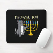 Tapis De Souris Meowzel Tov Jewish Cat Funny Hanukkah Chanukah Pjs (Avec souris)