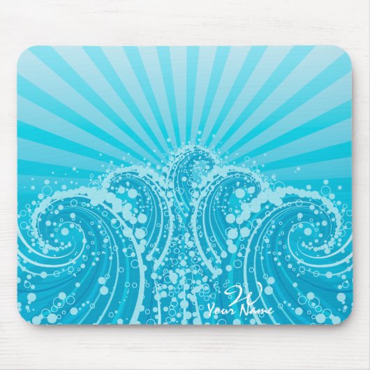 Tapis De Souris Mer Bleue 1 Mousepad (Devant)