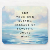 Tapis De Souris Mer calme océan lever de soleil message personnali (Devant)
