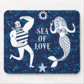 Tapis De Souris Mer d'affiche d'amour (Devant)