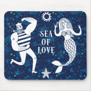Tapis De Souris Mer d'affiche d'amour