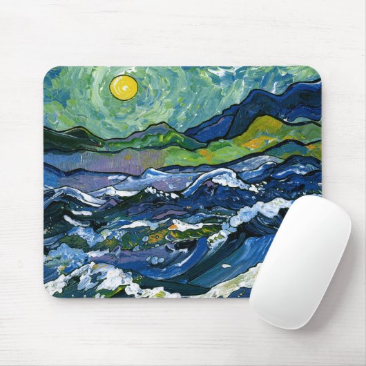 Tapis De Souris Mer orageuse (Avec souris)