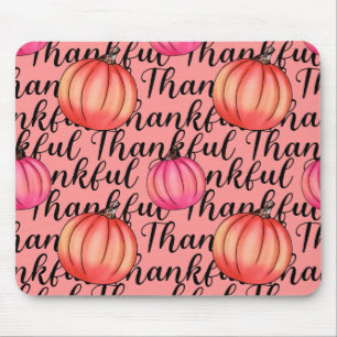 Tapis De Souris Merci Citrouille rose - Élégante chute et action d