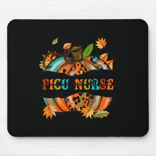 Tapis De Souris Merci gracieux béni PICU Infirmière Citrouille Aut (Devant)