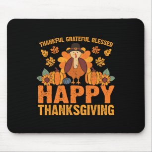 Tapis De Souris Merci Gratuit Béni Thanksgiving La Turquie chute