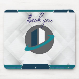 Tapis De Souris Merci & Logo blanc