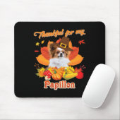 Tapis De Souris Merci pour mon chien Papillon Thanksgiving Je suis (Avec souris)