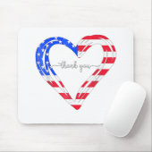 Tapis De Souris Merci pour votre drapeau Service American (Avec souris)
