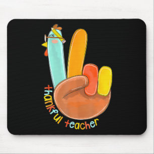Tapis De Souris Merci Professeur amusant Thanksgiving Peace Hand S