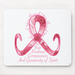 Tapis De Souris Merci rose de ruban