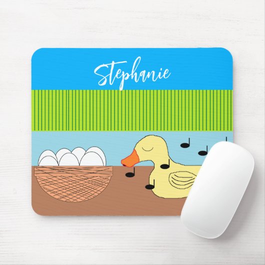 Tapis De Souris Mère Canard chante à ses oeufs (Avec souris)