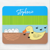 Tapis De Souris Mère Canard chante à ses oeufs (Devant)