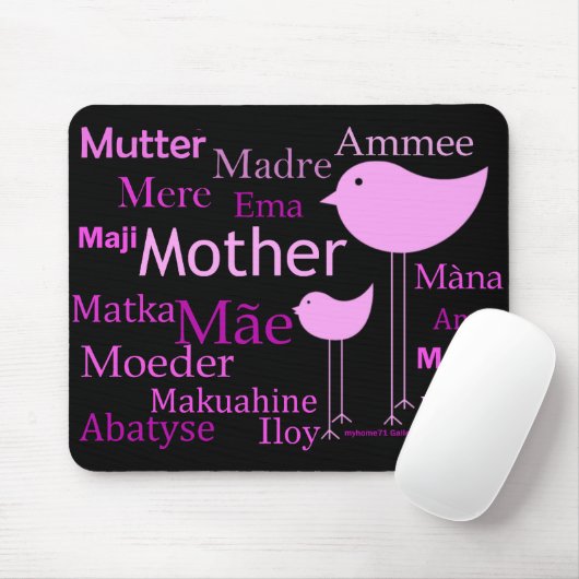 Tapis De Souris Mère dans différentes langues (Avec souris)