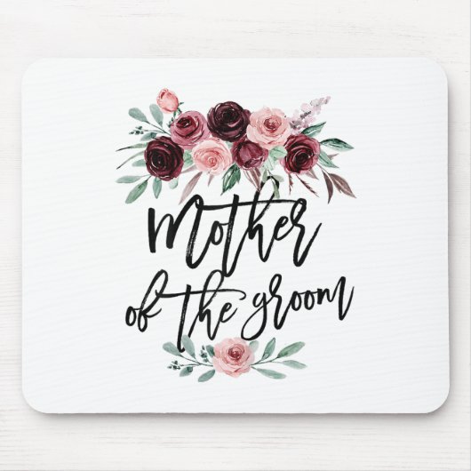 Tapis De Souris Mère de conception de fleurs de mariage de douche (Devant)