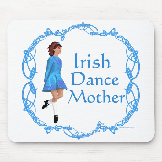 Tapis De Souris Mère de danse irlandaise - Bleu (Devant)