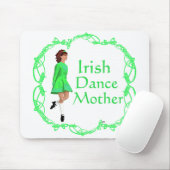 Tapis De Souris Mère de danse step Irlandaise - Vert (Avec souris)