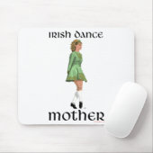 Tapis De Souris Mère de danse step Irlandaise - Vert (Avec souris)