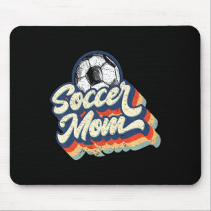 Tapis De Souris Mère de footballeur rétro T Shirt vintage pour mam