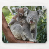 Tapis De Souris Mère et bébé Ours Koala (Devant)