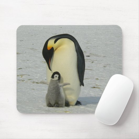 Tapis De Souris Mère et bébé Penguin (Avec souris)