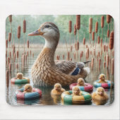 Tapis De Souris Mère Mallard Canard Avec Collier (Devant)