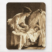 Tapis De Souris Mère vintage et bébé (Devant)