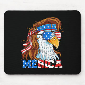 Tapis De Souris Merica Eagle Mullet 4 juillet Drapeau américain Us
