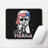 Tapis De Souris Merica Trump 4 juillet heureux Trump Drapeau améri (Avec souris)