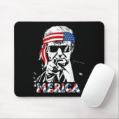 Tapis De Souris Merica Trump 4 juillet heureux Trump Drapeau améri (Avec souris)