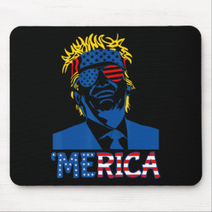 Tapis De Souris Merica Trump 4 juillet heureux Trump Drapeau améri