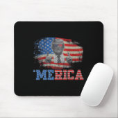 Tapis De Souris Merica Trump 4 juillet heureux Trump Drapeau améri (Avec souris)