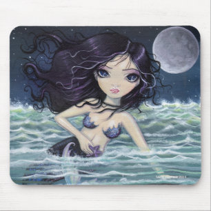 Tapis de souris Mermaid au milieu de la mer douce