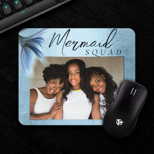 Tapis De Souris Mermaid Crew Ice Blue Muted Glam Friends Photo