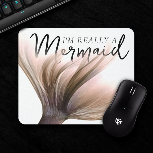 Tapis De Souris #MermaidLife Im Really a Mermaid | Rose Gold Tail