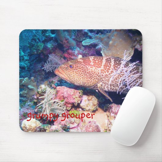 Tapis De Souris mérou grincheux (Avec souris)