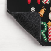 Tapis De Souris Merry &amp; Bright Christmas Santa Hat Crochet Kni (Coin)