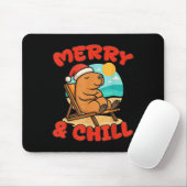 Tapis De Souris Merry And Chill Capybara _ Funny Cute Capybara San (Avec souris)