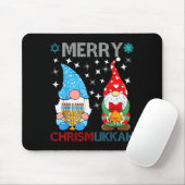 Tapis De Souris Merry Chrismukkah Funny Gnomes Christmas And Hanuk (Avec souris)