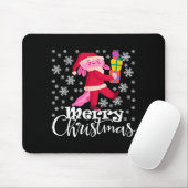 Tapis De Souris Merry Christmas Axolotl Funny Christmas Snowflakes (Avec souris)
