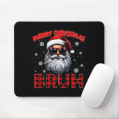 Tapis De Souris Merry Christmas Bruh Red Plaid Funny Santa Claus M (Avec souris)