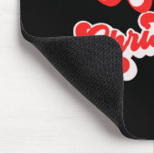 Tapis De Souris Merry Christmas Cute Simple Retro Calligraphy Red  (Coin)