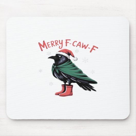 Tapis De Souris Merry Christmas F-Caw-F Classic Vintage Style (Devant)