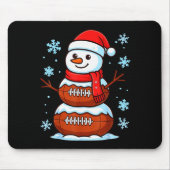 Tapis De Souris Merry Christmas Football Snowman Pajamas Funny Srt (Devant)