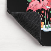 Tapis De Souris Merry Christmas Hat Santa Flamingo Light Christmas (Coin)