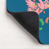 Tapis De Souris Merry Christmas Hat Santa Flamingo Light Christmas (Coin)