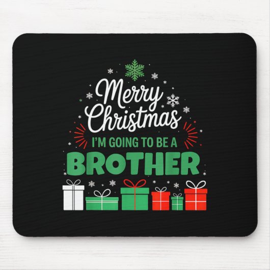 Tapis De Souris Merry Christmas I'm Going To Be An Brother Pregnan (Devant)