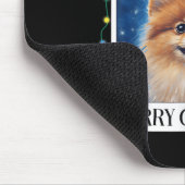 Tapis De Souris Merry Christmas Meranian Santa Hat Xmas Dog Lights (Coin)