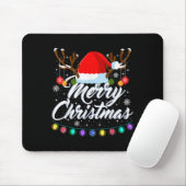 Tapis De Souris Merry Christmas Red Santa Hat Reindeer Xmas Matchi (Avec souris)